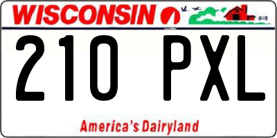 WI license plate 210PXL