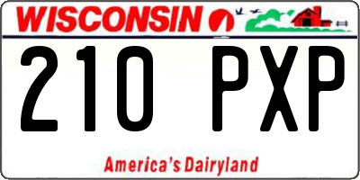 WI license plate 210PXP