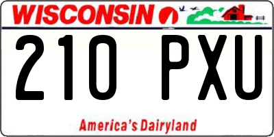 WI license plate 210PXU