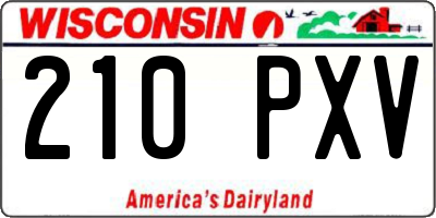 WI license plate 210PXV