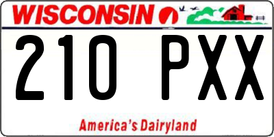WI license plate 210PXX
