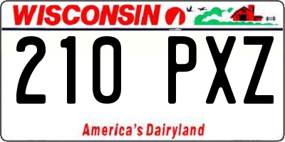 WI license plate 210PXZ