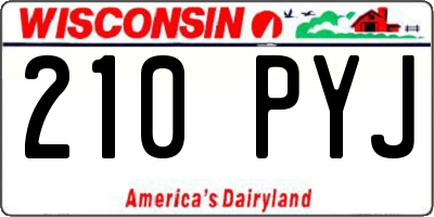 WI license plate 210PYJ