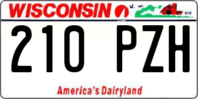 WI license plate 210PZH