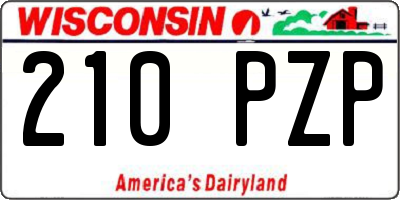 WI license plate 210PZP