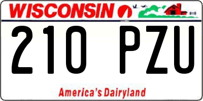 WI license plate 210PZU