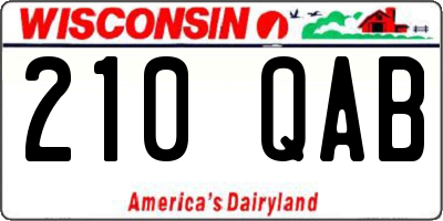 WI license plate 210QAB