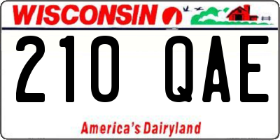 WI license plate 210QAE