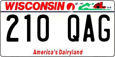 WI license plate 210QAG