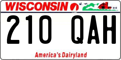 WI license plate 210QAH