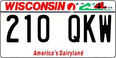 WI license plate 210QKW