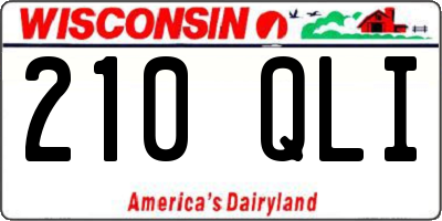 WI license plate 210QLI