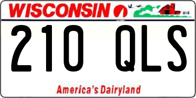 WI license plate 210QLS