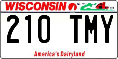 WI license plate 210TMY