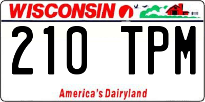 WI license plate 210TPM