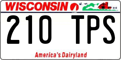 WI license plate 210TPS