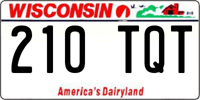 WI license plate 210TQT