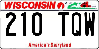 WI license plate 210TQW