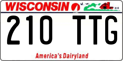 WI license plate 210TTG