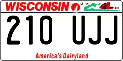 WI license plate 210UJJ