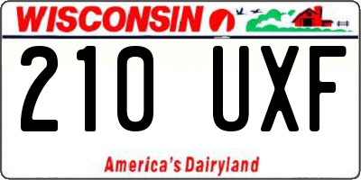 WI license plate 210UXF