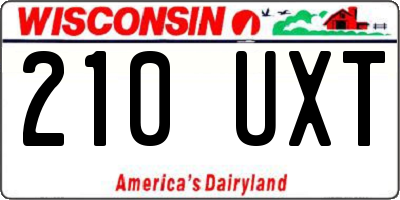 WI license plate 210UXT