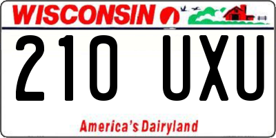 WI license plate 210UXU