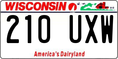 WI license plate 210UXW