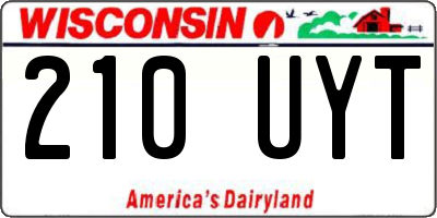 WI license plate 210UYT