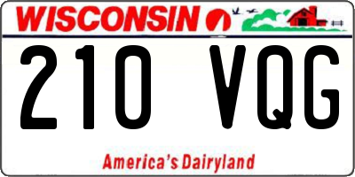 WI license plate 210VQG