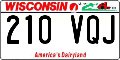 WI license plate 210VQJ