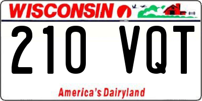 WI license plate 210VQT