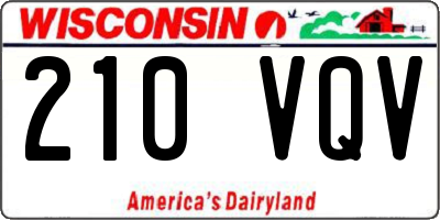 WI license plate 210VQV