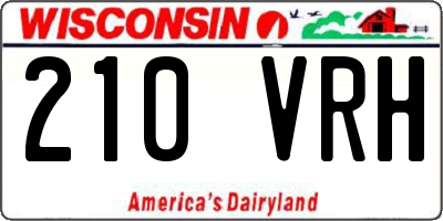 WI license plate 210VRH