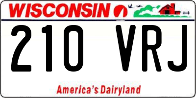 WI license plate 210VRJ