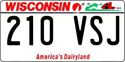 WI license plate 210VSJ