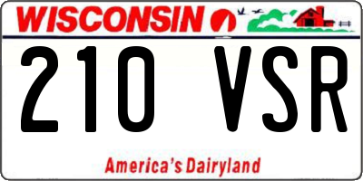 WI license plate 210VSR