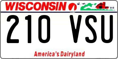 WI license plate 210VSU
