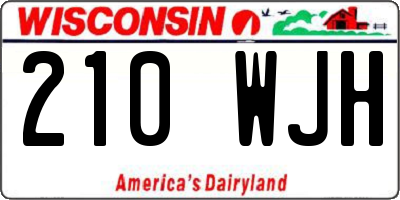 WI license plate 210WJH