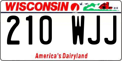 WI license plate 210WJJ