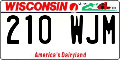 WI license plate 210WJM