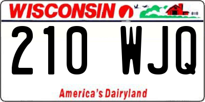 WI license plate 210WJQ