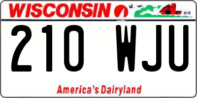 WI license plate 210WJU