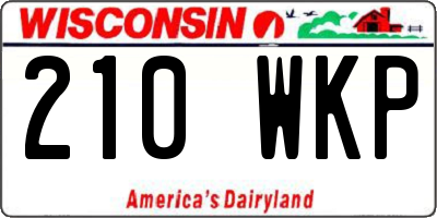 WI license plate 210WKP