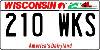 WI license plate 210WKS