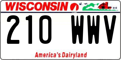 WI license plate 210WWV