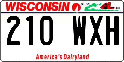 WI license plate 210WXH