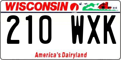 WI license plate 210WXK