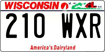WI license plate 210WXR