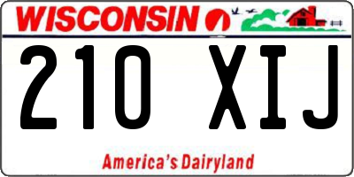 WI license plate 210XIJ